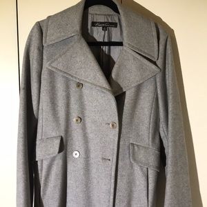 Kenneth Cole Coat Long A-Line Wool